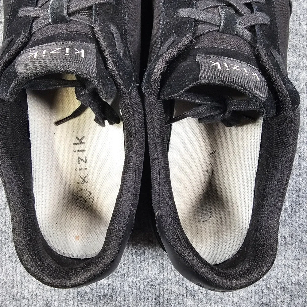 Kizik Prague Mens 10.5 / Womens 12 All Black HandsFree Athletic Sneakers Shoes